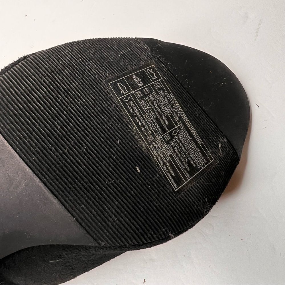 Forever 21 Women’s  US 8 Black Ankle Bootie Pre Owned, Microsuede Open Toe EUC - Picture 6 of 8